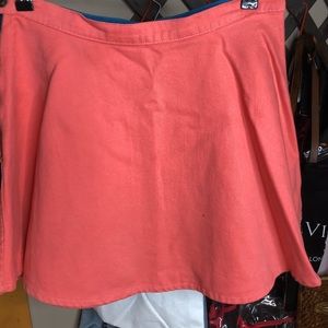 Coral Denim Circle Skirt | American Apparel